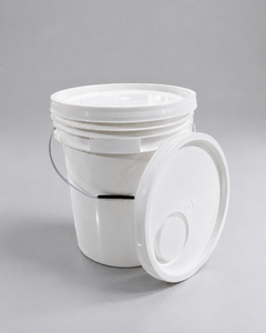 Conteneur en plastique rond de 10 L (P) avec couvercle, qualité alimentaire, pour peinture - Product Image 1