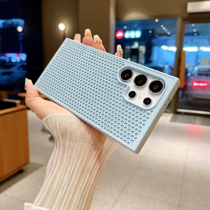 Funda de teléfono móvil con diseño de rejilla de disipación de calor celular para <span class=keywords><strong>Samsung</strong></span> <span class=keywords><strong>S</strong></span> 24 25 Plus, funda a prueba de golpes para Iphone 16 Pro Max 15 Plus - Product Image 2