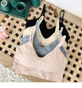 חם מוכר גרסה קוריאנית נשים של האביב החדש אנטי-אור החזה עוטף v-הצוואר איסוף תחתונים תחתונים - Product Image 1