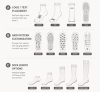 Chaussettes de sport en coton antidérapantes personnalisées pour femmes, chaussettes de yoga et de pilates pour la remise en forme en intérieur, chaussettes respirantes avec logo