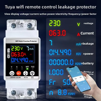 Tuya WiFi Smart Home Medidor eléctrico móvil Visualización remota Protector de fugas Anti-Choque eléctrico sobre voltaje Corriente tipo CA