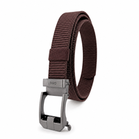 Ceinture en nylon légère et décontractée pour homme avec boucle automatique réglable en alliage, idéale pour les voyages en extérieur et le travail, ajustement personnalisé à la taille