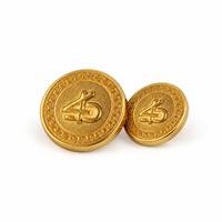 Boutons métalliques ronds écologiques du fabricant, boutons à tige en alliage personnalisés avec logo de marque pour manteaux, uniformes, blazers militaires et vêtements