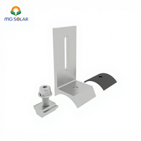 Kit de pied en L en aluminium pour toit en métal ondulé Support de montage solaire Kit de pied en L