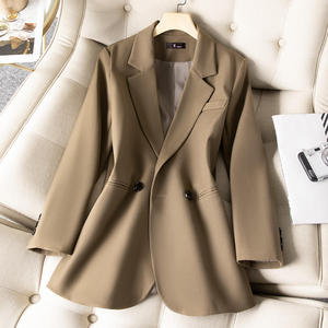 Élégant <span class=keywords><strong>Ensemble</strong></span> Deux Pièces de Bureau Femme Tuxedo <span class=keywords><strong>Blazer</strong></span> Long <span class=keywords><strong>et</strong></span> <span class=keywords><strong>Short</strong></span> Haute Qualité pour Tenue d'Affaires d'Automne - Product Image 6