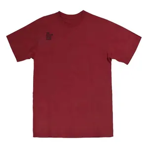 Hoge Kwaliteit Maroon 100% Katoen Custom Afdrukken Mannen Eigen Ontwerp Merk Logo T-shirt