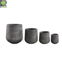 Ronglin Pot de plantes en ciment noir gris blanc de différentes tailles pour la décoration intérieure de la maison et du jardin