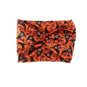 Bandeaux de sport pour femmes en tissu imprimé rétro, larges et élastiques, pour les fêtes d'Halloween, motif tête de mort Ghost Face - Product Image 6