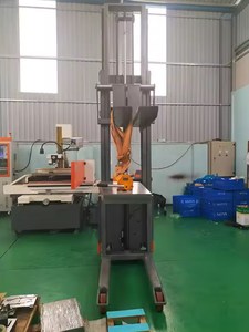 Transpaleta manual de alta calidad, carretilla elevadora eléctrica Vertical de mano Manual, apilador peatonal - Product Image 4