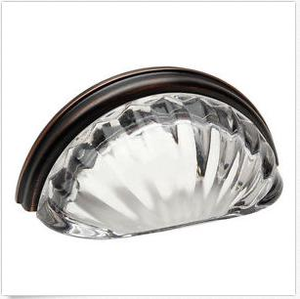 CX204 Kitchen High Quality Luxury Home Decoration Cabinet Drawer <strong>Door</strong> Cup Pull Glass Crystal Pull Handle - Product Image 6