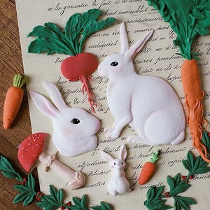 Rabbit And Carrot Silicone Fondant <b>Mold</b> 3 Pieces For Cake Decorating DIY Handmade Easter Chocolate Molding - Product Image 4