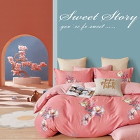 Großhandel Baumwolle Bettwäsche Set Schöne Blume gedruckt Bett bezug Set 3 Stück Full Size Bettwäsche Set für die ganze Saison