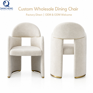 <span class=keywords><strong>Fauteuil</strong></span> de salle à manger de luxe haut de gamme en tissu, design nordique, style villa italienne, pour projets hôteliers, vente en gros, personnalisable, OEM - Product Image 2