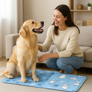 OEM Thick Pet Cooling <span class=keywords><strong>Gel</strong></span> <span class=keywords><strong>Mat</strong></span> Zusammen klappbare und rutsch feste Katzen-und Hunden est Langlebige und kunden spezifische Größen für den Sommer - Product Image 1