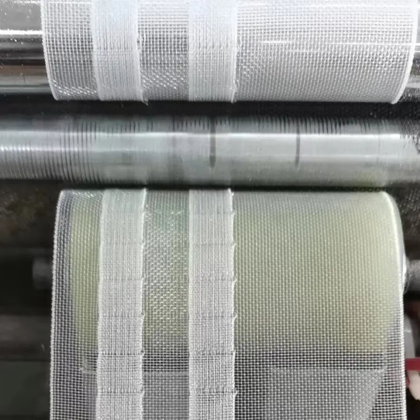 Manufacturer Supplier curtain accessories 9.6cm 100% polyester transparent curtain tape white belt