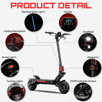 YUME Raptor2 250W Dual-Motor-Roller mit 11-Zoll-Straßen- und Geländereifen, Faltbarer Langstrecken-Elektroroller für Erwachsene