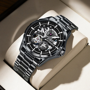 Nouvelle <span class=keywords><strong>Montre</strong></span> Homme en Acier Inoxydable 2026, Boîtier 43mm, <span class=keywords><strong>Tourbillon</strong></span> Creux, <span class=keywords><strong>Montre</strong></span>-Bracelet Mécanique Haut de Gamme, Tendance Affaires - Product Image 4