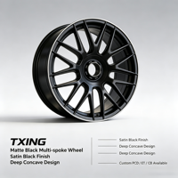 Jantes forgées de course en satin noir de 18, 19 et 20 pouces pour Ford Mustang Shelby GT500 Camaro ZL1 Challenger 5x114.3 5x120