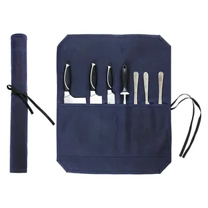 Knife Roll Storage Bag Portable Chef Knife Cases Multi-Purpose Brush Roll Bag Travel Tool Roll Pouch