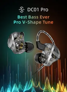 Écouteurs de jeu CCZ DC01 <span class=keywords><strong>Pro</strong></span> Ultrastrong Bass Edition, écouteurs intra-auriculaires avec réglage professionnel en forme de V, câble 4N OFC - Product Image 2