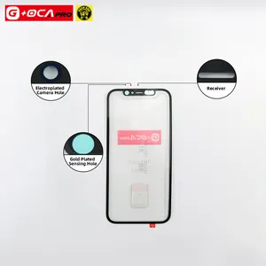 Vidro frontal para iphone 12, transmissão de alta qualidade à prova d' água g + oca pro