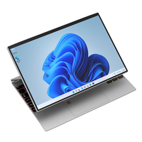 Crelander 2025 Baru 14-Inci Intel N95 11 32GB RAM SSD Octa-Core 2-in-1 Tablet Laptop Putar 360 Derajat Windows 11 Bahasa Inggris