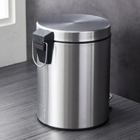 Poubelles à Pédale en Acier Inoxydable Très Vendues 3L/5L/8L/12L pour Cuisine & Salle de Bain Écologique