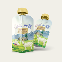 Sac debout en plastique avec impression personnalisée 100ml 250ml 500ml 800ml Doypack d'eau liquide pour emballage de boisson à sauce à jus