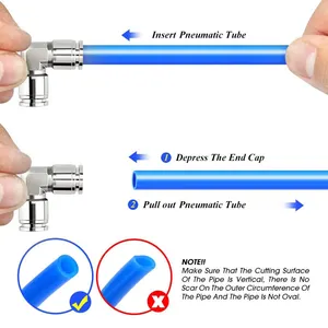 PV Stainless Steel Elbow Equal Diameter Push In Fitting Secure Reliable Upgrade Your Pneumatic System With Corrosion-Resistant