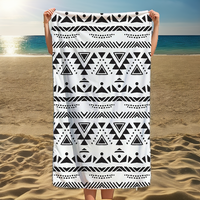 Luxury Microfiber Beach Towel-Super Soft Absorbent Eco-Friendly Quick-Dry Lightweight Disposable with Modern Sports Print