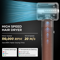 1400W BLDC Moteur Haute Vitesse Puissant 7 En 1 Haute Qualité Sèche-Cheveux Allemand Peigne Brosse Avec Boîte En Cuir