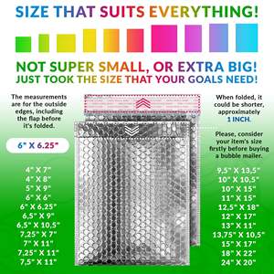 Sobres de burbujas metálicos plateados DB de 6 x 6.25 pulgadas, resistentes a golpes, para electrónicos y cosméticos - Product Image 5