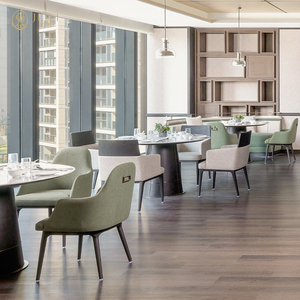 JEILI Juego de Muebles Modernos para <span class=keywords><strong>Restaurante</strong></span>, Cafetería y Hostelería, Mesa con Base de Madera y Metal y Silla de Madera Sólida - Product Image 5
