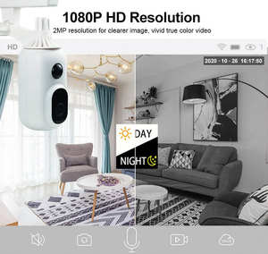 Ubox 2MP 4G Carte SIM <span class=keywords><strong>WIFI</strong></span> IP 3W Batterie solaire PIR Détection de caméras extérieures Home AI CCTV <span class=keywords><strong>Surveillance</strong></span> de sécurité Audio 2 voies <span class=keywords><strong>Caméra</strong></span> SD - Product Image 2