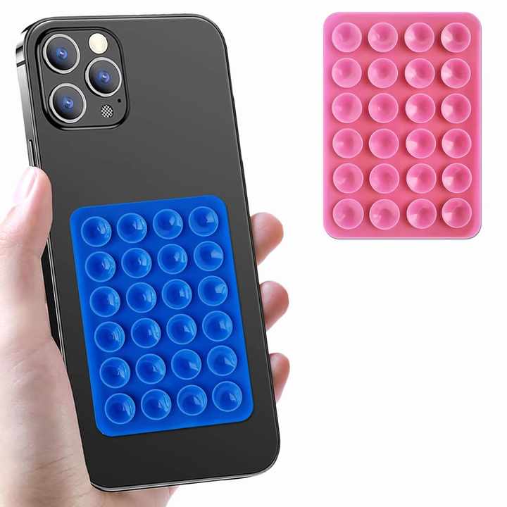 Qianeffort Phone Suction Pad,6 PCS Phone Suction,Suction Phone Holder,Sticky Phone Grip,Phone