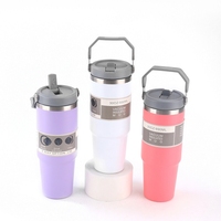 Gobelet isotherme réutilisable de 30 oz, nouveau design, en acier inoxydable, tasse à café, tasse à boissons avec poignée