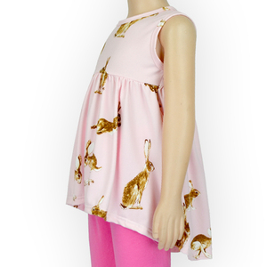 Vestido Personalizado Bonny Print sin Mangas para Niña, Vestido Elegante sin Mangas para Niñas, Vestido Infantil para Pascua - Product Image 6