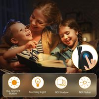 Lampe à pince flexible rechargeable Tsinye à intensité variable, protection des yeux, lampe de bureau à pince LED pour chambre à coucher, salon