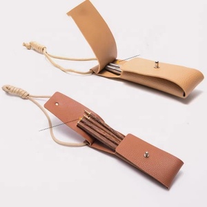 Portable Reusable Tableware Storage Bag for Outdoor Camping Red Sandalwood Folding Chopsticks Storage Bag - Product Image 6