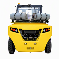 Chariot élévateur à fourche GPL de 7 tonnes avec moteur KUBOTA certifié EPA Euro 5, chariot élévateur à fourche contrepoids robuste