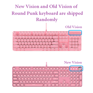 Punk sevimli pembe klavye fare kombo 104 tuşları kablolu oyun mekanik klavye ve fare seti kızlar için kız arkadaşı doğum günü hediyesi - Product Image 2