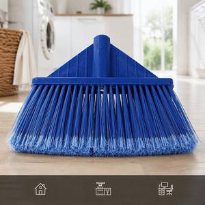 Cabezal de escoba engrosado para el hogar, cepillo de plástico inodoro con rosca estándar para limpieza de polvo y pelo en el hogar, cocina y garaje - Product Image 1