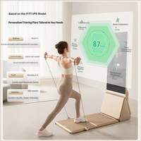 Espejo de Fitness con IA, Corrección de Forma en Tiempo Real, Plataforma de Resistencia de 60 kg, Pantalla de 43 Pulgadas, Monitoreo de Frecuencia Cardíaca, Entrenamiento Corporal Completo en Casa