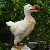 Modèle d'oiseau animatronique grandeur nature de haute qualité CCAA45, oiseau dodo préhistorique réaliste animatronique