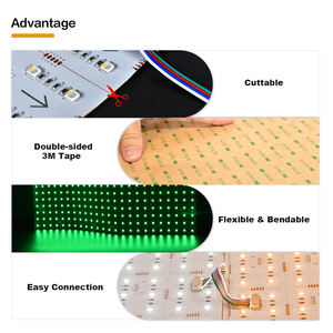 Lámina LED RGBW Flexible y Regulable de 800 LED, 503x235 mm, con 35 W - Product Image 5