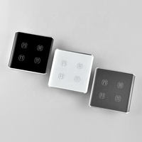Interrupteur intelligent WiFi Tuya pour rideaux, 2 groupes, commande tactile, compatible avec Alexa et l'application Smart Life