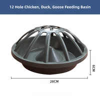 Mangeoire à poulet pour animaux de compagnie sans déchets sans déversement ni gâchis Mangeoire à volaille et abreuvoir 12 trous pour mangeoires à oiseaux pour volailles