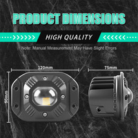 Projecteur LED 5 pouces RVB à montage encastré pour pare-chocs avant, idéal pour véhicules tout-terrain, SUV et camions