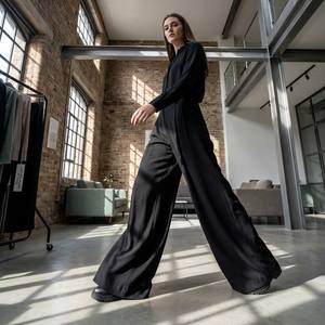Pantaloni Palazzo da Donna a Gamba Larga Extra Lunga (40 pollici) con Ampia Apertura - Product Image 1