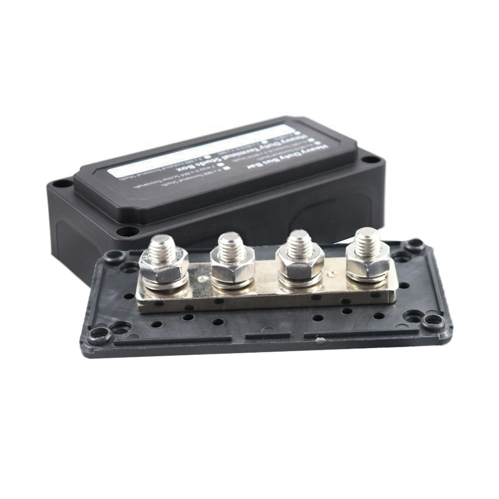 Amomd RV 300A M8/M10 4 Studs Heavy Duty Copper Bus Bar Box
